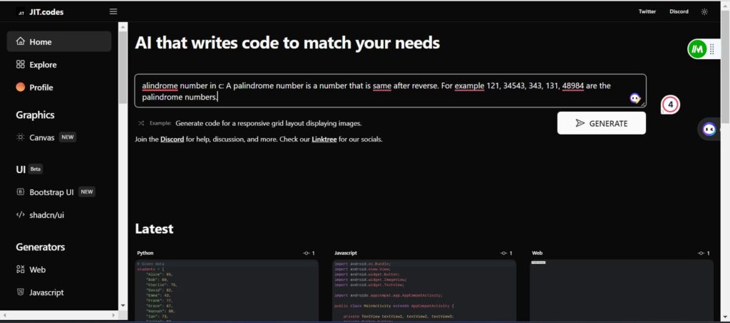 JITCODES - Enter the text or requirements for the code