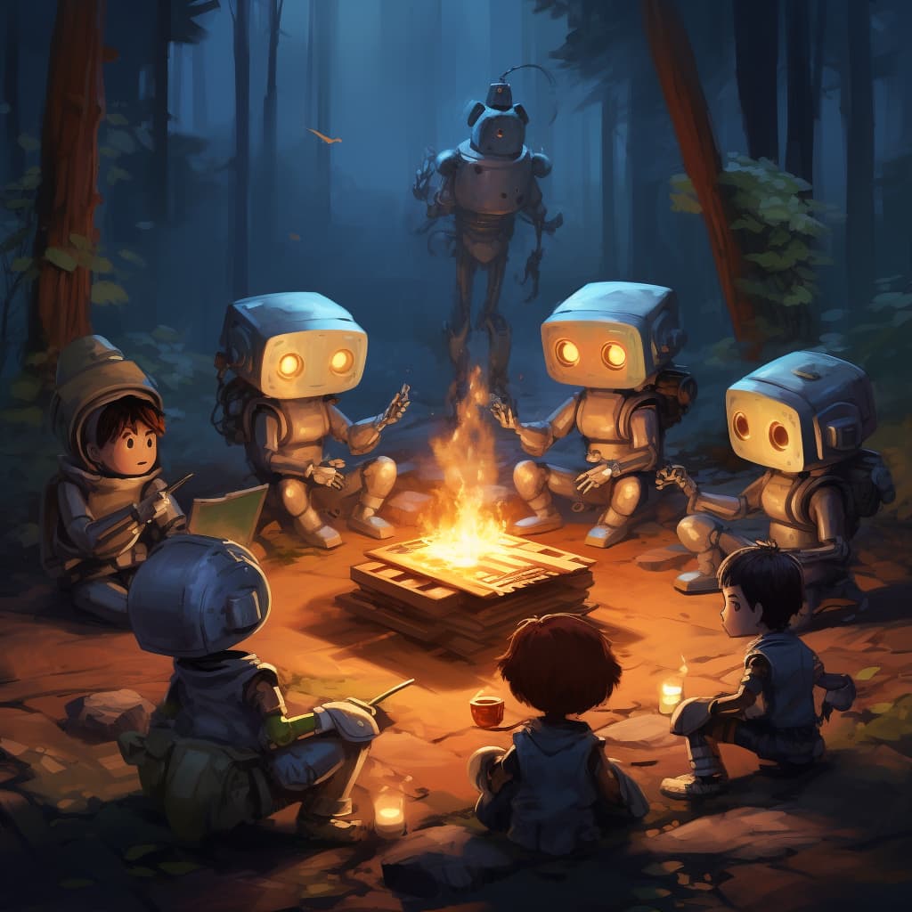 Midjourney robot campfire