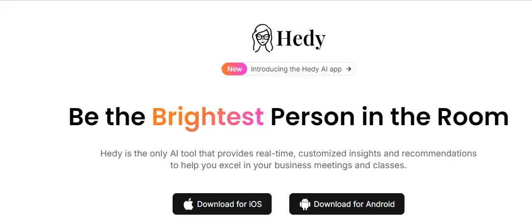 Hedy AI meeting assistant providing real-time insights during meetings