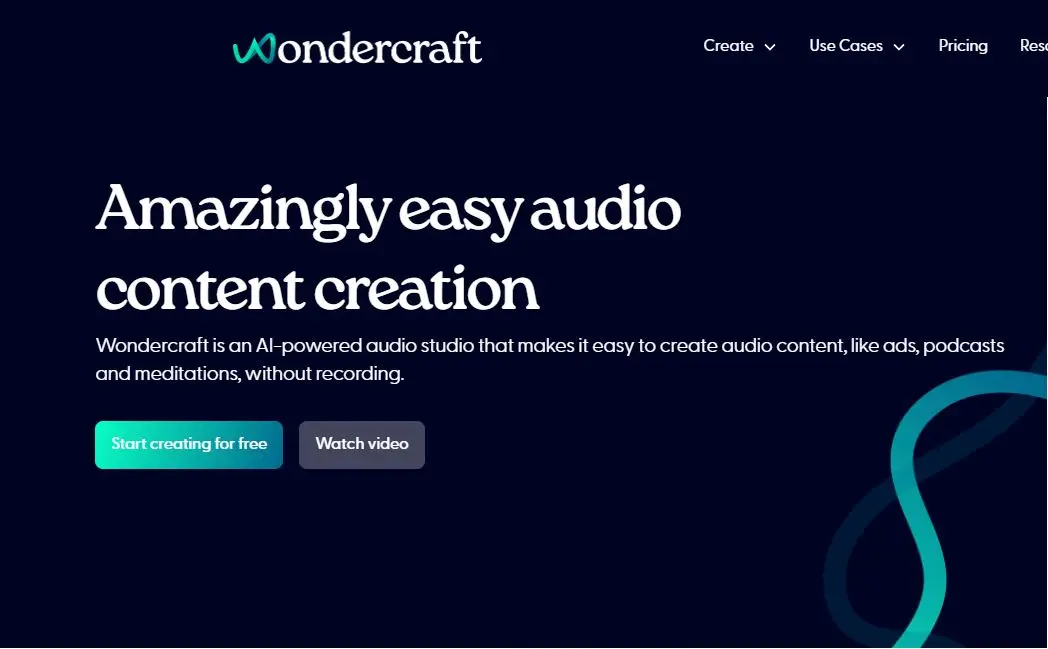 Wondercraft AI-powered audio content creation platform